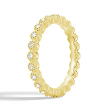 Load image into Gallery viewer, Delicate Bezel-Set Moissanite Eternity Ring