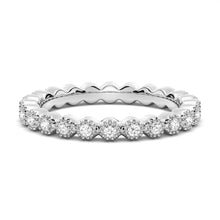 Load image into Gallery viewer, Delicate Bezel-Set Moissanite Eternity Ring