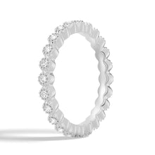 Load image into Gallery viewer, Delicate Bezel-Set Moissanite Eternity Ring