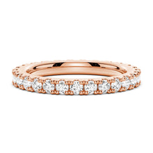 Load image into Gallery viewer, 2.2mm French Pave Round Cut Moissanite Ring Eternity Band