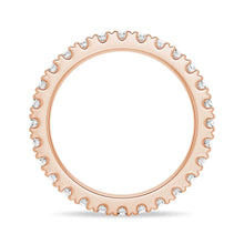Load image into Gallery viewer, 2.2mm French Pave Round Cut Moissanite Ring Eternity Band