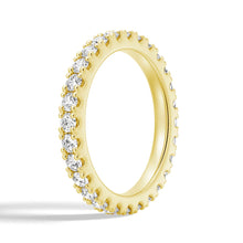 Load image into Gallery viewer, 2.2mm French Pave Round Cut Moissanite Ring Eternity Band