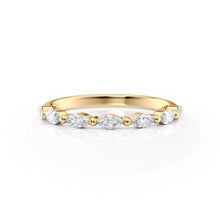 Load image into Gallery viewer, 18K Gold Moissanite Bridal Band