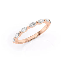 Load image into Gallery viewer, Unique Marquise Moissanite Anniversary Band