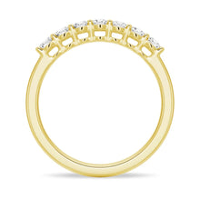 Load image into Gallery viewer, Petite 7 Stone French Pave Moissanite Ring Wedding Band