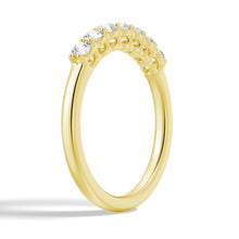 Load image into Gallery viewer, Petite 7 Stone French Pave Moissanite Ring Wedding Band