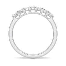 Load image into Gallery viewer, Petite 7 Stone French Pave Moissanite Ring Wedding Band