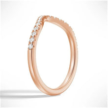 Load image into Gallery viewer, Petite Pave French Moissanite Wedding Band