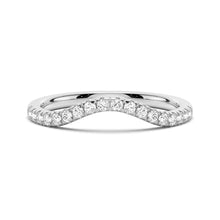 Load image into Gallery viewer, Petite Pave French Moissanite Wedding Band