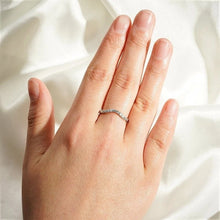 Load image into Gallery viewer, Petite Pave French Moissanite Wedding Band