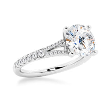 Load image into Gallery viewer, Elegant Round Cut Solitaire Ring with Split Shank
