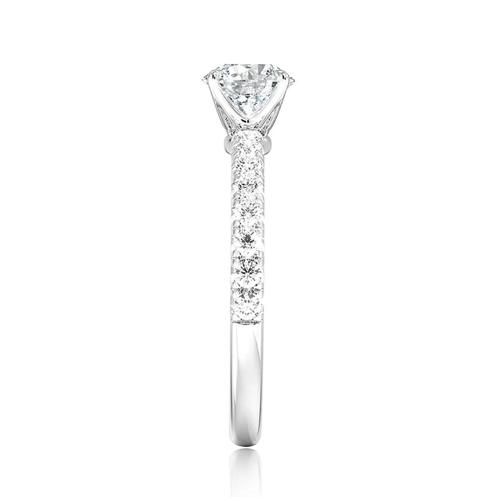 Princess Cut Engagement Ring with Accents