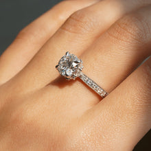Load image into Gallery viewer, Accented Engagement Ring with Side Stones