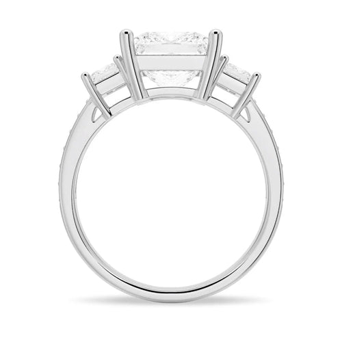 Accented Princess Cut Engagement Ring