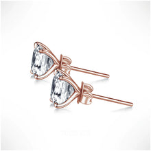 Load image into Gallery viewer, Asscher Cut Moissanite Stud Earrings – Silver, Gold &amp; Platinum