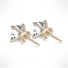 Load image into Gallery viewer, Asscher Cut Moissanite Stud Earrings – Silver, Gold &amp; Platinum