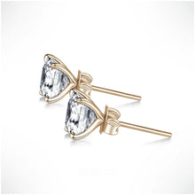 Load image into Gallery viewer, Asscher Cut Moissanite Stud Earrings – Silver, Gold &amp; Platinum