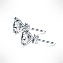 Load image into Gallery viewer, Asscher Cut Moissanite Stud Earrings – Silver, Gold &amp; Platinum