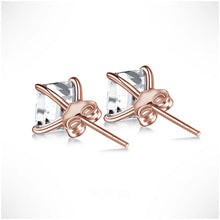 Load image into Gallery viewer, Asscher Cut Moissanite Stud Earrings – Silver, Gold &amp; Platinum