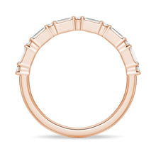 Load image into Gallery viewer, Baguette and Round Prong Set Moissanite Wedding Band