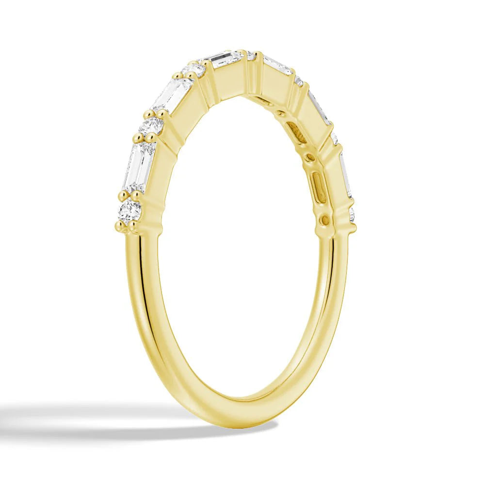 Bridal Baguette and Round Prong Ring
