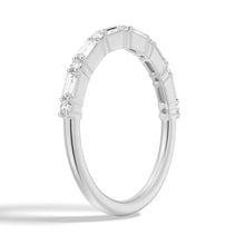 Load image into Gallery viewer, Platinum Moissanite Prong Set Band