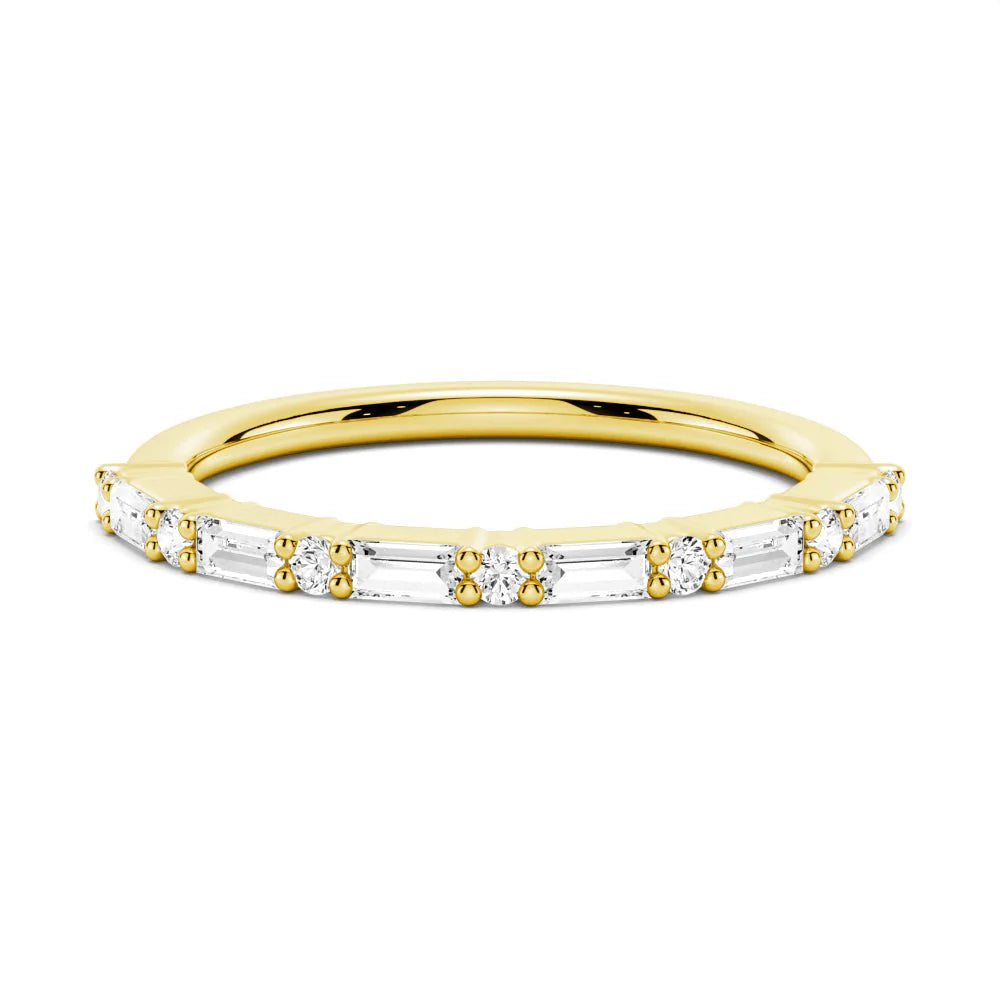 Prong Set Moissanite Ring in Gold