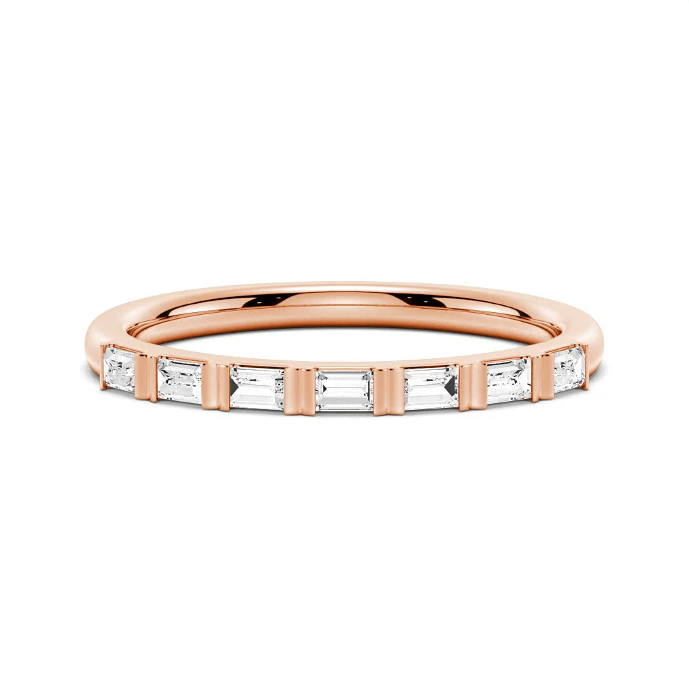 Unique Tension Set Moissanite Wedding Ring