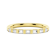 Load image into Gallery viewer, Baguette Cut Tension Set Moissanite Wedding Band