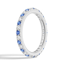 Load image into Gallery viewer, Sapphire Wedding Band in Platinum