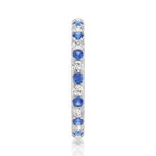 Load image into Gallery viewer, Elegant Bridal Band with Blue and White Sapphires