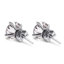 Load image into Gallery viewer, Brilliant 4-Prong Moissanite Stud Earrings – Silver &amp; Gold Options