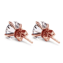 Load image into Gallery viewer, Brilliant 4-Prong Moissanite Stud Earrings – Silver &amp; Gold Options
