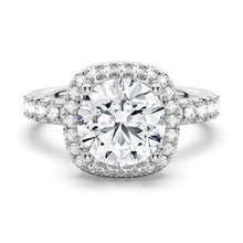 Load image into Gallery viewer, Round Center Stone with Halo Setting