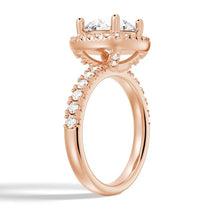 Load image into Gallery viewer, Brilliant Halo Round Moissanite Engagement Ring | TKEANAAL