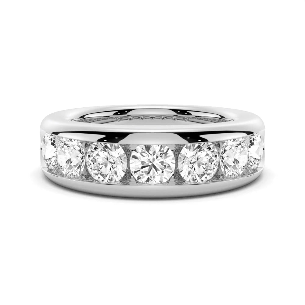 Platinum Channel Set Men’s Ring