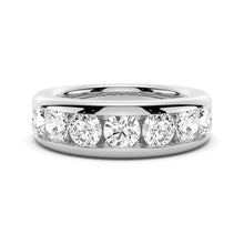 Load image into Gallery viewer, Platinum Channel Set Men’s Ring