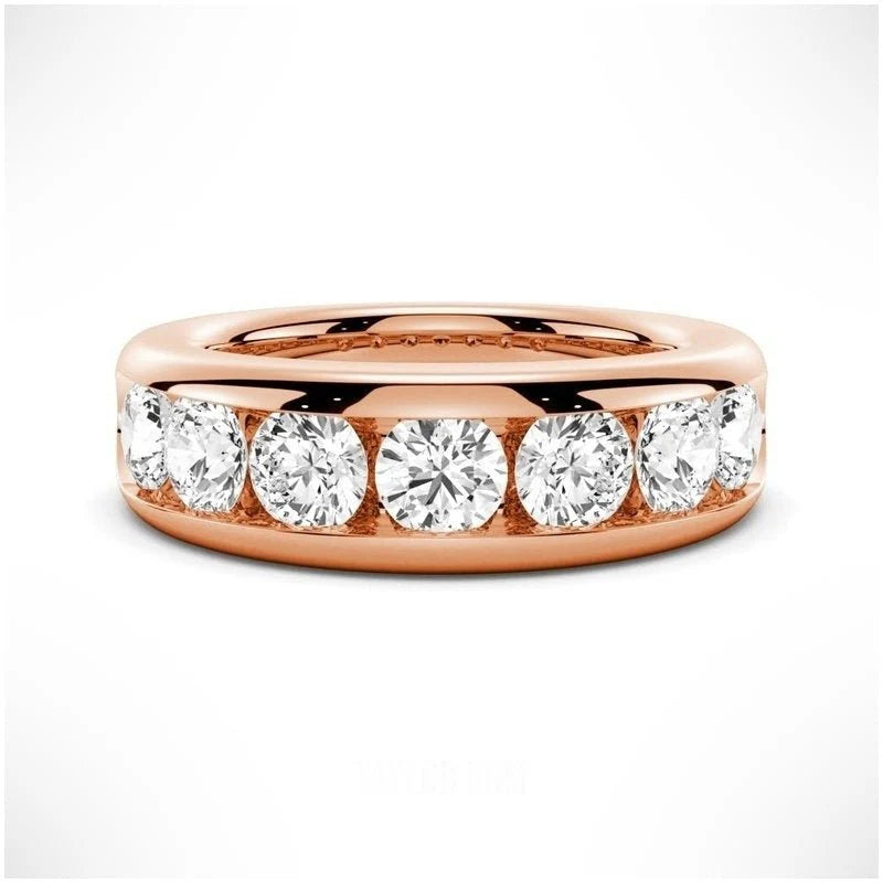 Durable Channel Set Wedding Band for Him