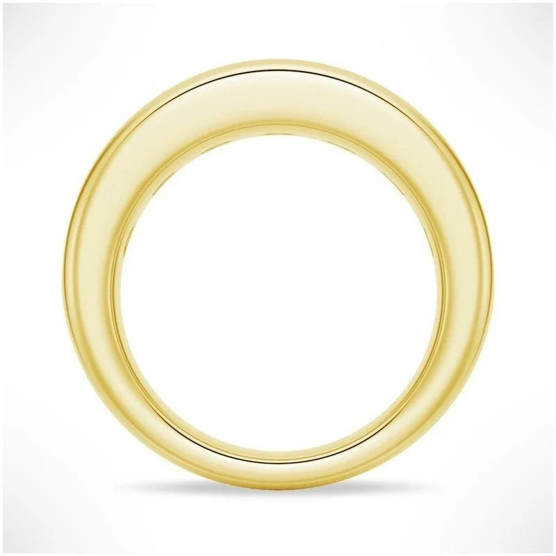 Channel Set Moissanite Men’s Wedding Band – Silver, Gold or Platinum Ring