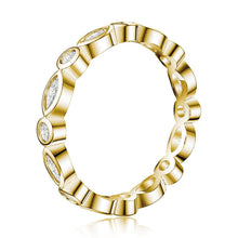 Load image into Gallery viewer, Round &amp; Marquise Moissanite Wedding Band | 925 Silver, 10K-18K Gold, Platinum