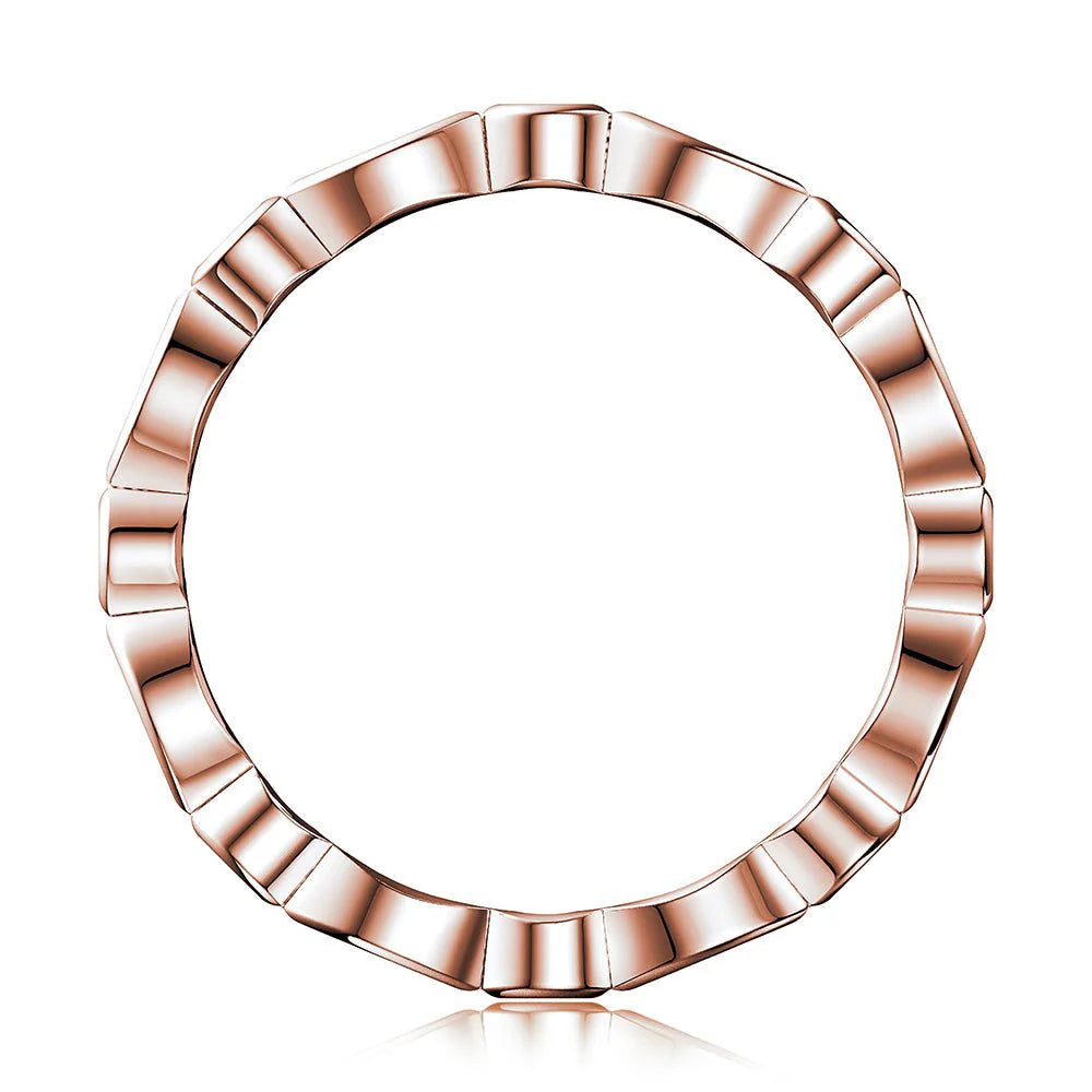 Round & Marquise Moissanite Wedding Band | 925 Silver, 10K-18K Gold, Platinum