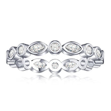 Load image into Gallery viewer, 925 Silver Moissanite Bridal Ring Band Side View