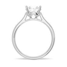 Load image into Gallery viewer, Solitaire Moissanite Ring on Hand – Side Angle