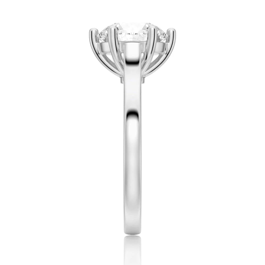 Elegant Moissanite Ring with Raised Prong