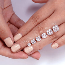 Load image into Gallery viewer, Classic Cushion Cut Lab-Grown Diamond Engagement Ring – Hidden Halo, Gold or Platinum