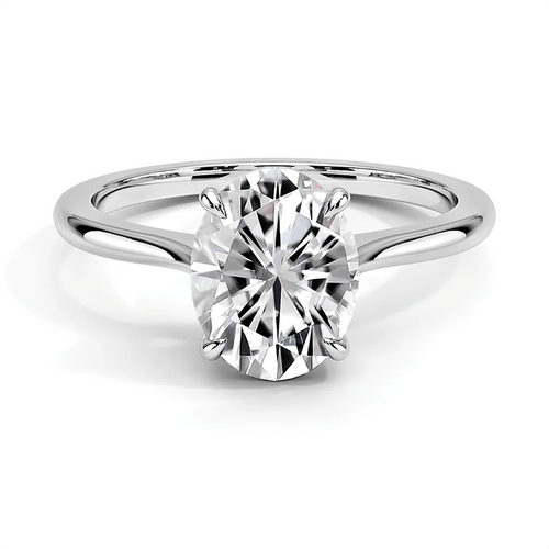 Oval Cut Lab-Grown Diamond Solitaire Ring