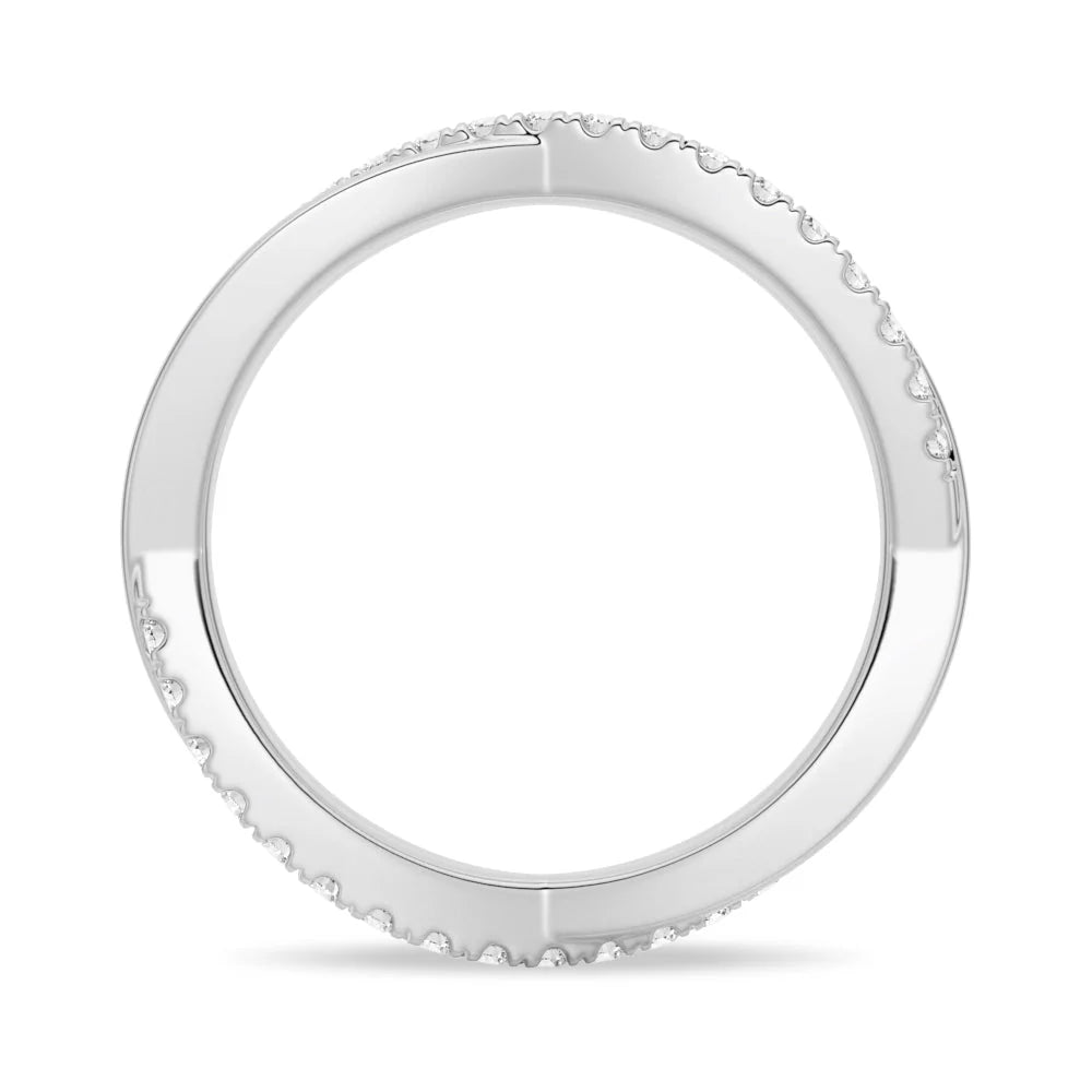 Delicate Moissanite Ring with Twist Design