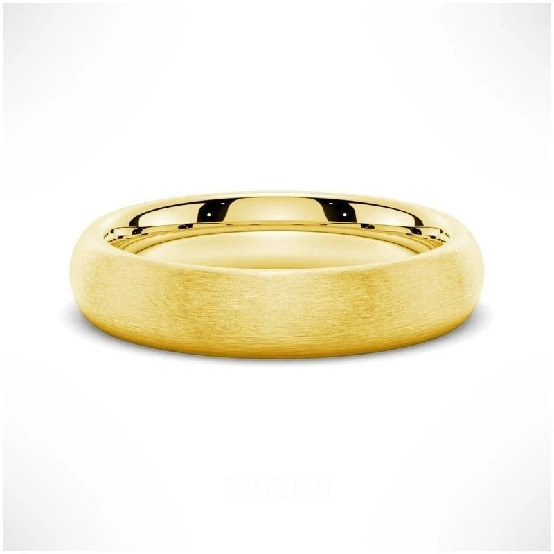 Gold Matte Wedding Ring for Men
