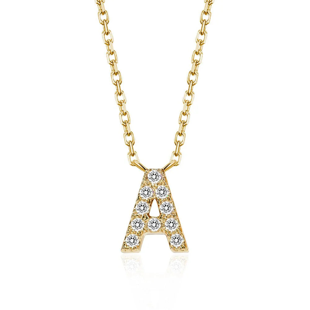 gold A necklace  