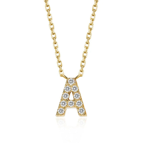 gold A necklace  